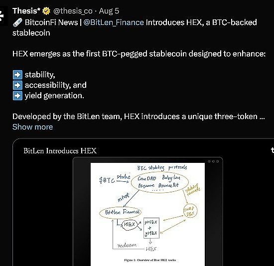 可拆分稳定币HEX 比特币生态新玩法缩略图