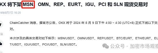 上OKX不到四个月就下架 机构做局骗散户？缩略图